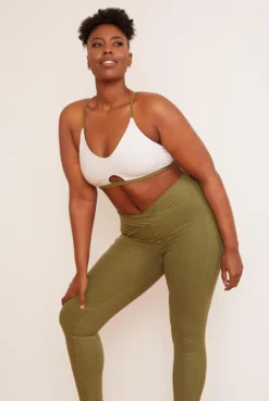 Wolven Reversible Crisscross Recycled Bra - Eucalyptus Activewear + Athleisure