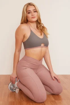 Wolven Reversible Crisscross Recycled Bra - Salt