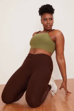 Wolven Reversible Crisscross Four-Way Recycled Top - Chai Activewear + Athleisure