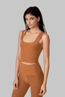 Wolven Double Cross Recycled Top - Turmeric Best Sellers 8 Wolven Double Cross Recycled Top - Turmeric Best Sellers