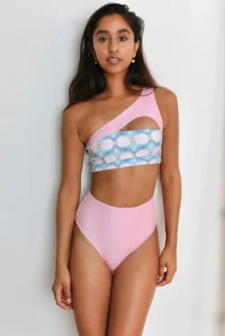 Wolven Reversible High-Waisted Recycled Bikini Bottom - Echo Swim