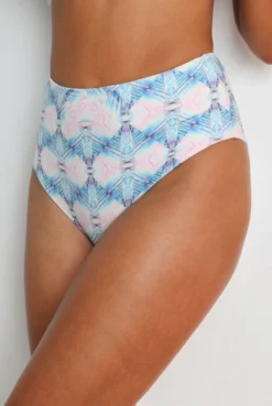 Wolven Reversible High-Waisted Recycled Bikini Bottom - Echo Swim