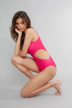 Wolven Reversible One Shoulder Recycled Swimsuit - Elektriflora