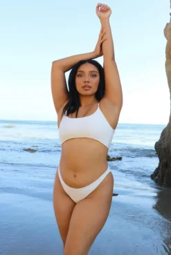 Wolven Reversible Ruched Recycled Swimsuit Top - Harmony