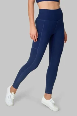 Wolven Recycled Legging With Pockets - Indigo Activewear + Athleisure