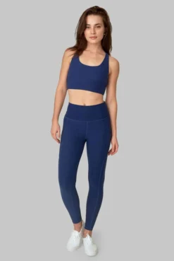 Wolven Recycled Legging With Pockets - Indigo Activewear + Athleisure