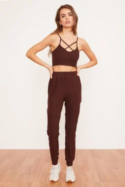 Wolven Activewear + Athleisure Recycled Joggers - Chai