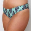 Wolven Swim Recycled Ruched Hipster Bikini Bottom - Jungle