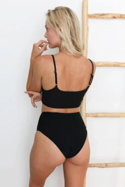 Wolven Reversible Ruched Recycled Swimsuit Top - Luna