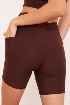 Wolven Recycled Midi Bike Short - Chai