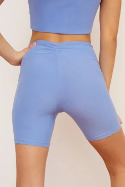 Wolven Recycled Midi Bike Short - Juniper 13 Wolven Recycled Midi Bike Short - Juniper