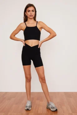 Wolven Recycled Midi Bike Short - Onyx