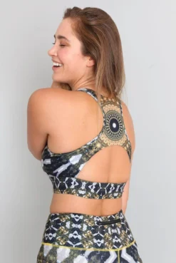 Wolven Recycled Racerback Yoga Bra - Noor