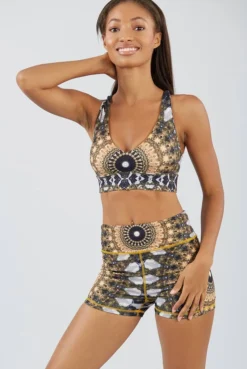 Wolven Recycled Racerback Yoga Bra - Noor