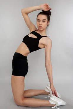 Wolven Recycled High-Waisted Short - Onyx