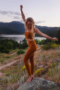 Wolven Recycled Legging With Pockets- Turmeric Best Sellers