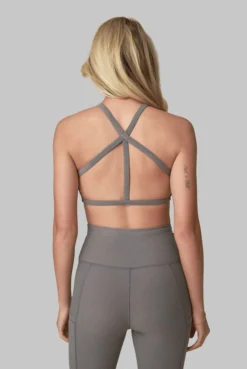 Wolven Recycled Pyramid Top - Wolf Gray Activewear + Athleisure