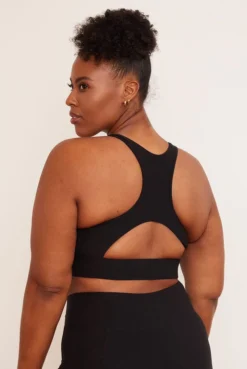 Wolven Recycled Racerback Bra - Onyx