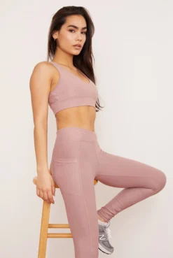 Wolven Recycled Racerback Bra - Salt