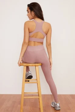 Wolven Recycled Racerback Bra - Salt