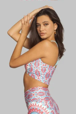 Wolven Reversible Recycled Keyhole Top - Amalfi