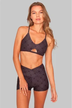 Wolven Crossover Recycled High-Waisted Short - Summit Activewear + Athleisure