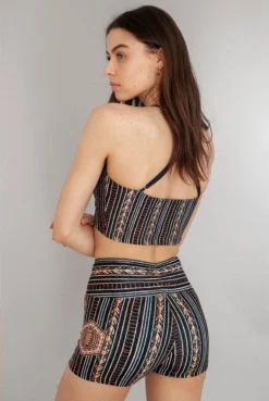 Wolven Crossover Recycled High-Waisted Short - Zephyr 13 Wolven Crossover Recycled High-Waisted Short - Zephyr