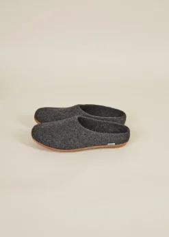 Kyrgies Best Sellers Women's Molded Sole Low Back Wool Slippers - Charcoal