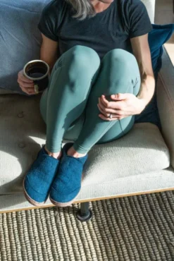 Kyrgies Best Sellers Women's Wool Tengries Slippers - Navy