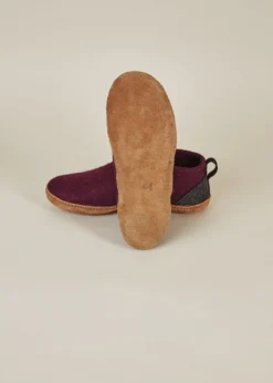 Kyrgies Women's Wool Tengries Slippers - Plum