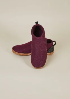 Kyrgies Women's Wool Tengries Slippers - Plum