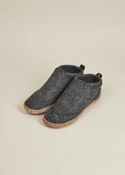 Kyrgies Women's Wool Tengries Slippers - Charcoal 13 Kyrgies Women's Wool Tengries Slippers - Charcoal