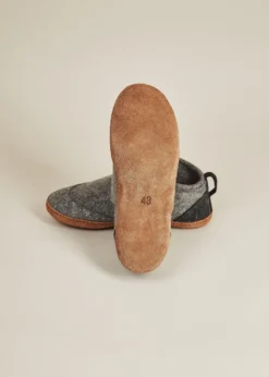 Kyrgies Women's Wool Tengries Slippers - Gray