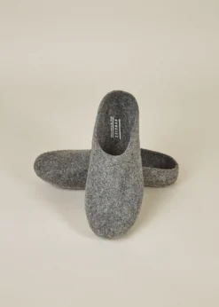 Kyrgies Best Sellers Women's Classic Sole Low Back Wool Slippers - Gray