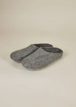 Kyrgies Best Sellers Women's Classic Sole Low Back Wool Slippers - Gray
