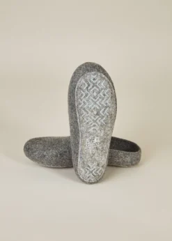 Kyrgies Best Sellers Women's Classic Sole Low Back Wool Slippers - Gray