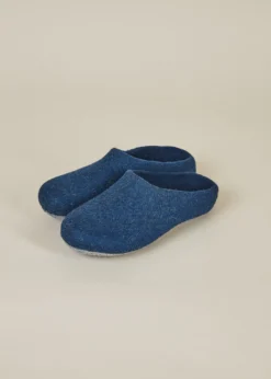 Kyrgies Women's Classic Sole Low Back Wool Slippers - Navy Best Sellers 11 Kyrgies Women's Classic Sole Low Back Wool Slippers - Navy Best Sellers