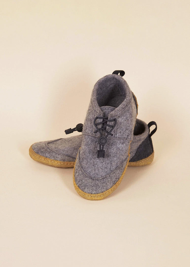 Kyrgies Handcrafted Women's Walkabout Wool Lace-Up Slippers 6 Kyrgies Handcrafted Women's Walkabout Wool Lace-Up Slippers