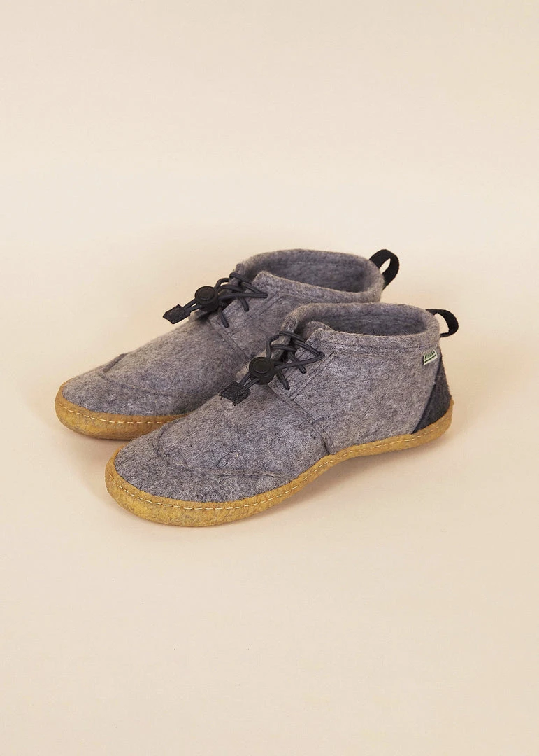 Kyrgies Handcrafted Women's Walkabout Wool Lace-Up Slippers 3 Kyrgies Handcrafted Women's Walkabout Wool Lace-Up Slippers