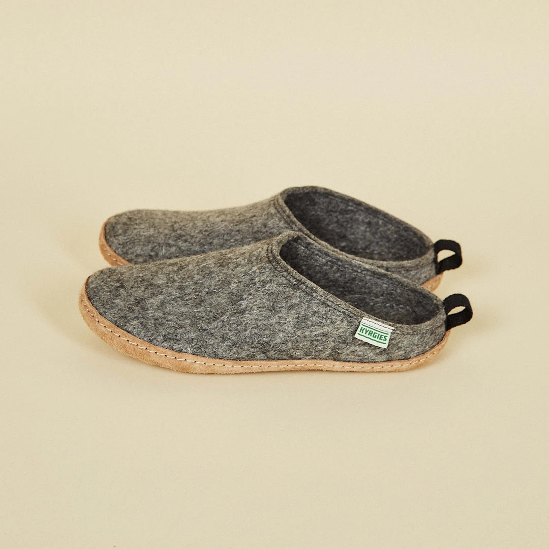 Kyrgies Women's Wool Slipper Slides - Gray Shoes 6 Kyrgies Women's Wool Slipper Slides - Gray Shoes