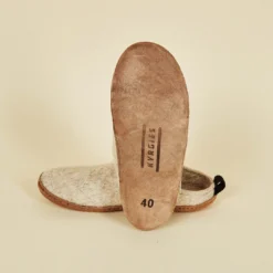 Kyrgies Women's Wool Slipper Slides - Oatmeal