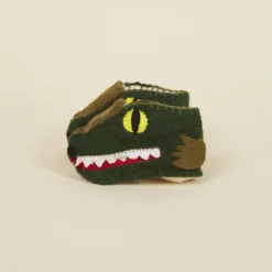 Silk Road Bazaar Kids' + Baby Wool Baby Booties - Alligator