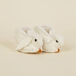 Silk Road Bazaar Wool Baby Booties - Bunny