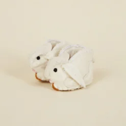 Silk Road Bazaar Wool Baby Booties - Bunny