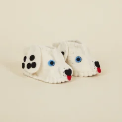 Silk Road Bazaar Wool Baby Booties - Dalmatian