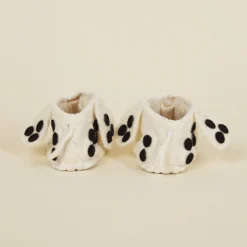 Silk Road Bazaar Wool Baby Booties - Dalmatian