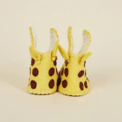 Silk Road Bazaar Kids' + Baby Wool Baby Booties - Giraffe