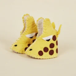Silk Road Bazaar Kids' + Baby Wool Baby Booties - Giraffe