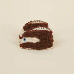 Silk Road Bazaar Wool Baby Booties - Hedgehog