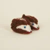Silk Road Bazaar Wool Baby Booties - Hedgehog